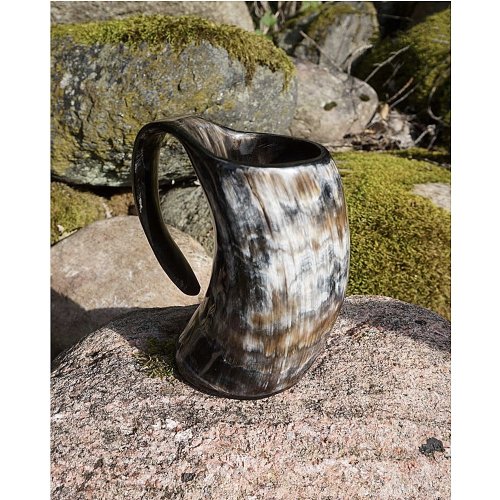 Viking Handcrafted Ox-Horn Mug