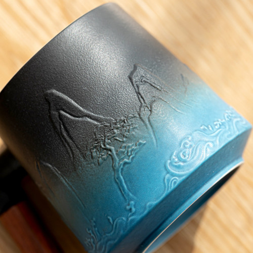 Welcome pine mug ceramic tea cup with lid water cup cup office & tea mug large capacity