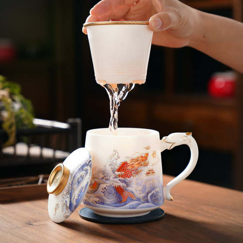 Carp Leaping Coffee & Tea Mug