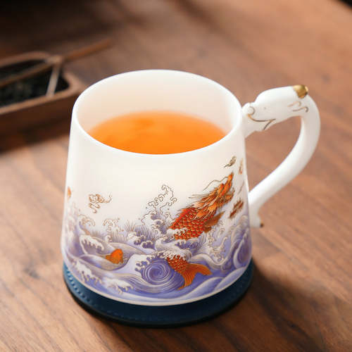 Carp Leaping Coffee & Tea Mug