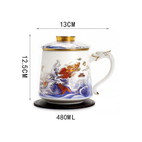 Carp Leaping Coffee & Tea Mug