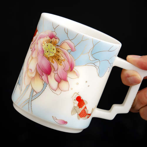 Carp & Lotus Coffee & Tea Mug