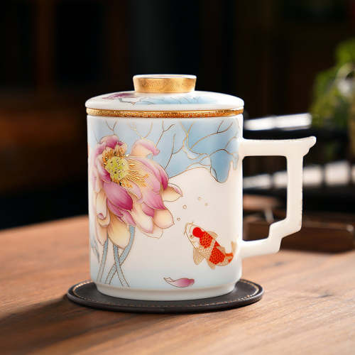 Carp & Lotus Coffee & Tea Mug