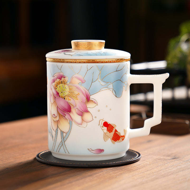 Carp & Lotus Coffee & Tea Mug