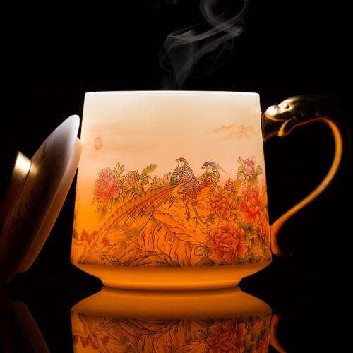 Pheasant & Flower Coffee & Tea Mug