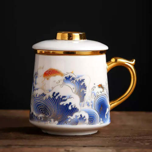 Golden Waves & Kio Coffee & Tea Mug