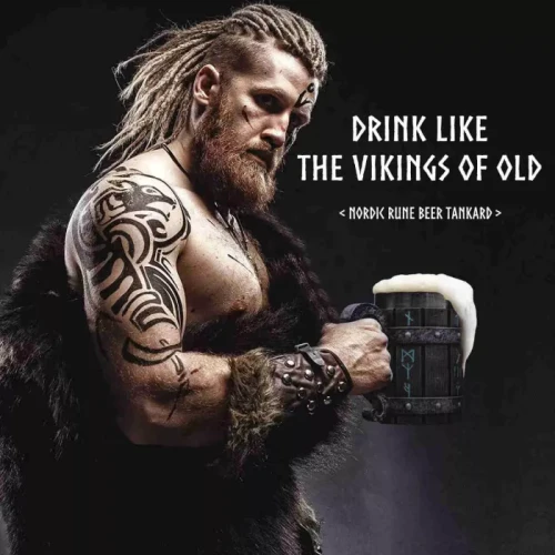 Nordic Viking Handmade Rune Mug（650ml）