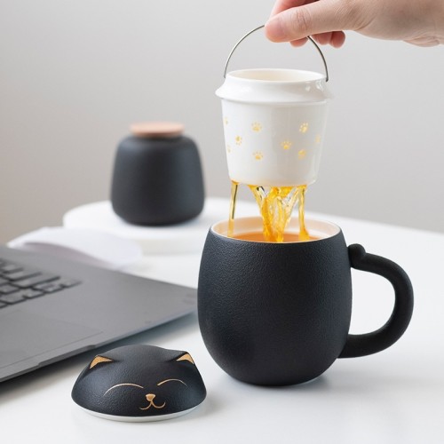 Lucky Cat Coffee & Tea Mug